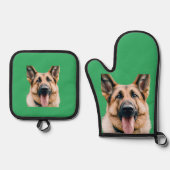 ペットの写真 鍋つかみ&鍋敷きセット (正面)