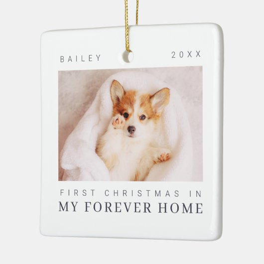 ペットの初めてのクリスマスインフォーエバーホームシックモダン セラミックオーナメント (左)