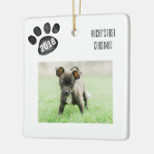 ペットの初めてのクリスマスカスタムオーナメント犬または猫 セラミックオーナメント (左)