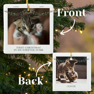 ペットの初めてのクリスマスズインフォーエバーホーム セラミックオーナメント