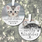 ペットの初めてのクリスマス写真 オーナメント