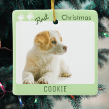 ペットの初めてのクリスマス フォト パウプリント