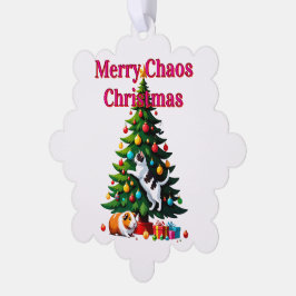 ペットの初めてのクリスマス ペーパーオーナメント カード