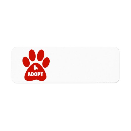 ペットの前足の記号を採用する ラベル (正面)