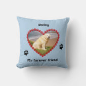 ペットの前足はあなたの写真の枕を記念してプリント クッション (正面)
