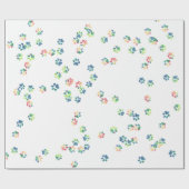 ペットの前足はどこでもプリント ラッピングペーパー (フラット)