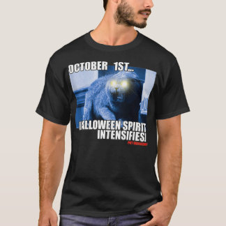 ペットの半身ハロウィーンの精神が強まる Tシャツ