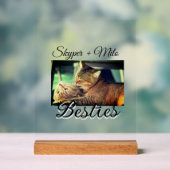 ペットの友人のbesties名前ペットの写真動物の愛を追加 アクリルサイン (ニュートラル)