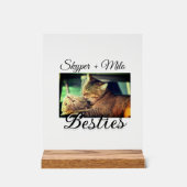 ペットの友人のbesties名前ペットの写真動物の愛を追加 アクリルサイン (正面)