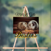 ペットの友人のbesties名前ペットの写真動物の愛を追加 アクリルサイン (ニュートラル)