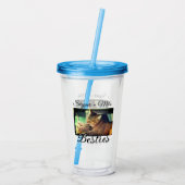 ペットの友人のbesties名前ペットの写真動物の愛を追加 アクリルタンブラー (裏面)