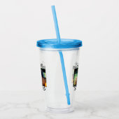 ペットの友人のbesties名前ペットの写真動物の愛を追加 アクリルタンブラー (左)