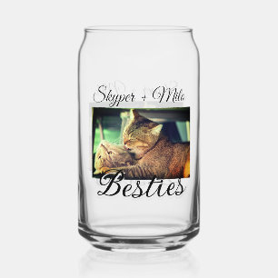 ペットの友人のbesties名前ペットの写真動物の愛を追加 ガラス缶
