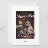 ペットの友人のbesties名前ペットの写真動物の愛を追加 シーズンカード (裏面)