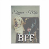 ペットの友人のbesties名前ペットの写真動物の愛を追加 シール (正面)