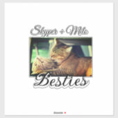 ペットの友人のbesties名前ペットの写真動物の愛を追加 シール (シート)