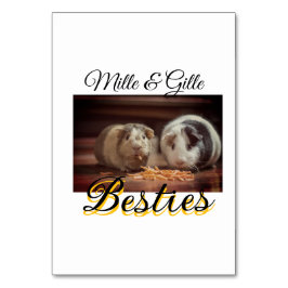 ペットの友人のbesties名前ペットの写真動物の愛を追加 テーブルナンバー