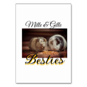 ペットの友人のbesties名前ペットの写真動物の愛を追加 テーブルナンバー (裏面)