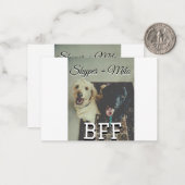 ペットの友人のbesties名前ペットの写真動物の愛を追加 ノートカード (正面/裏面インサイチュ)