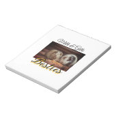 ペットの友人のbesties名前ペットの写真動物の愛を追加 ノートパッド (回転)