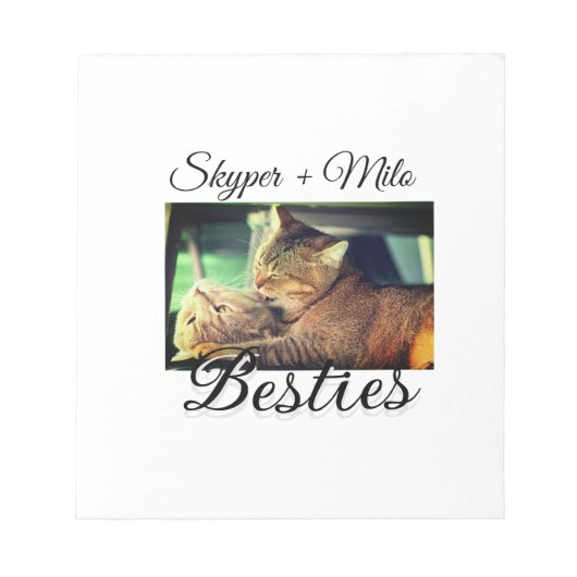 ペットの友人のbesties名前ペットの写真動物の愛を追加 ノートパッド (正面)