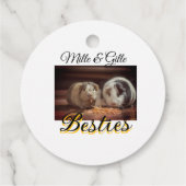 ペットの友人のbesties名前ペットの写真動物の愛を追加 フェイバータグ (裏面)