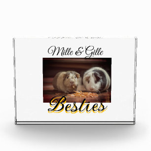 ペットの友人のbesties名前ペットの写真動物の愛を追加 フォトブロック
