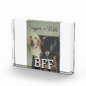 ペットの友人のbesties名前ペットの写真動物の愛を追加 フォトブロック (右)