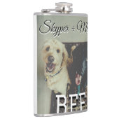 ペットの友人のbesties名前ペットの写真動物の愛を追加 フラスク (右)