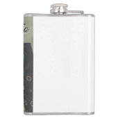 ペットの友人のbesties名前ペットの写真動物の愛を追加 フラスク (裏面)