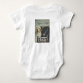 ペットの友人のbesties名前ペットの写真動物の愛を追加 ベビーボディスーツ (裏面)