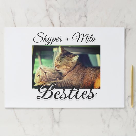 ペットの友人のbesties名前ペットの写真動物の愛を追加 ペーパーパッド (インサイチュ)