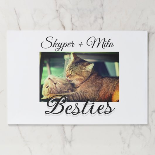 ペットの友人のbesties名前ペットの写真動物の愛を追加 ペーパーパッド (正面)
