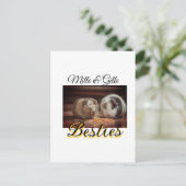 ペットの友人のbesties名前ペットの写真動物の愛を追加 ポストカード (スタンド正面)