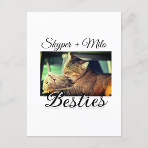 ペットの友人のbesties名前ペットの写真動物の愛を追加 ポストカード