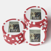 ペットの友人のbesties名前ペットの写真動物の愛を追加 ポーカーチップ (積み重ね)