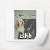 ペットの友人のbesties名前ペットの写真動物の愛を追加 マウスパッド (マウス)