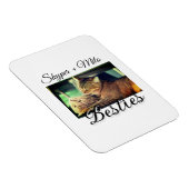 ペットの友人のbesties名前ペットの写真動物の愛を追加 マグネット (右側)