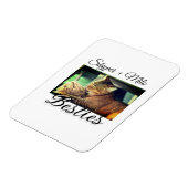 ペットの友人のbesties名前ペットの写真動物の愛を追加 マグネット (左側)