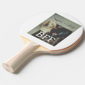 ペットの友人のbesties名前ペットの写真動物の愛を追加 卓球ラケット (正面アングル)