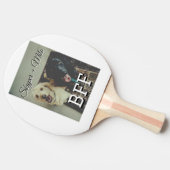 ペットの友人のbesties名前ペットの写真動物の愛を追加 卓球ラケット (横)