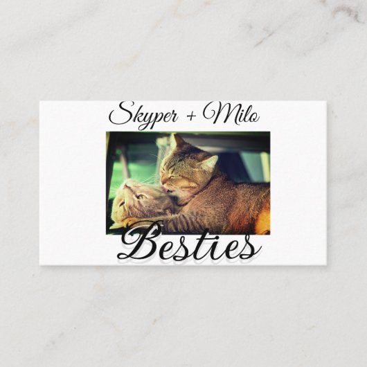 ペットの友人のbesties名前ペットの写真動物の愛を追加 名刺 (正面)