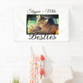 ペットの友人のbesties名前ペットの写真動物の愛を追加 横断幕 (インサイチュ)