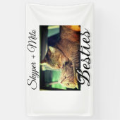 ペットの友人のbesties名前ペットの写真動物の愛を追加 横断幕 (縦)