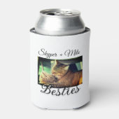 ペットの友人のbesties名前ペットの写真動物の愛を追加 缶クーラー (缶正面)
