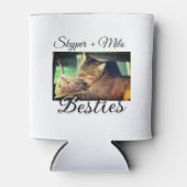 ペットの友人のbesties名前ペットの写真動物の愛を追加 缶クーラー (正面)