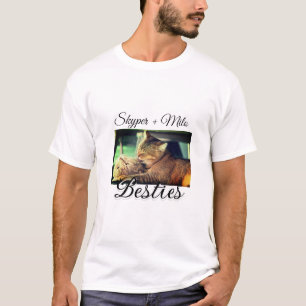 ペットの友人のbesties名前ペットの写真動物の愛を追加 tシャツ