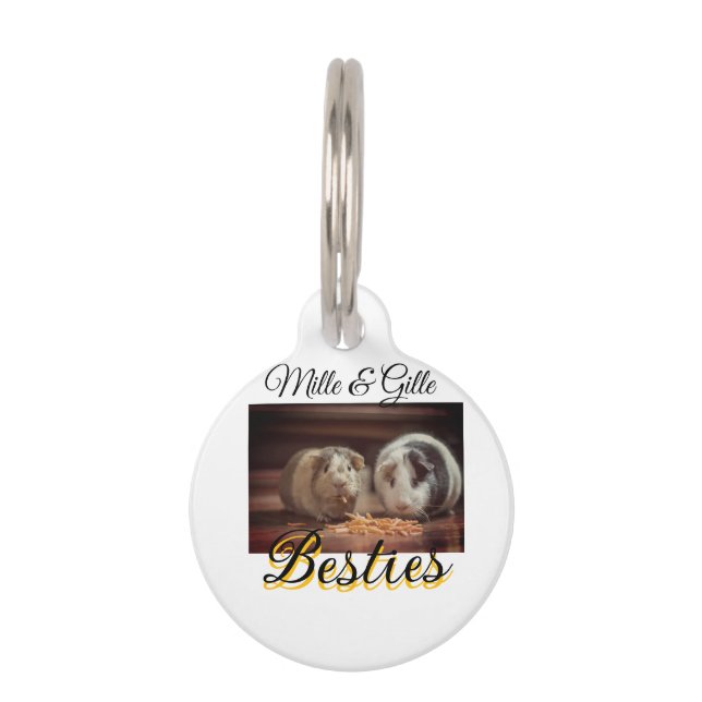 ペットの友達ベストフレンド 名前を追加 ペットの写真 動物の愛 ペット　ネームタグ (正面)