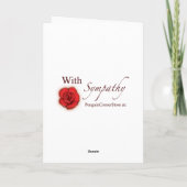 ペットの同情カードの手とハート カード (裏面)