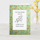 ペットの同情カードフロント1 カード (黄色い花)